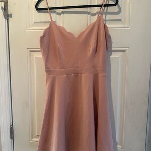 B Darlin Blush Pink Scalloped Mini Dress-Super cute!